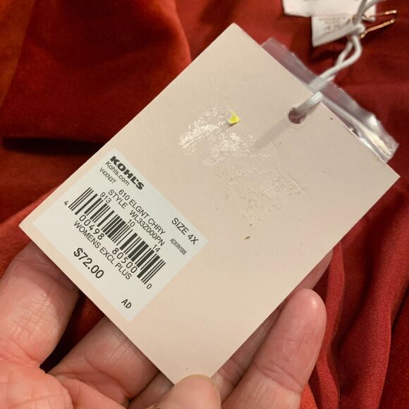 Velvet Blazer Jacket Plus Size LC Lauren Conrad Double-Breasted Notch Collar 4X - Picture 4 of 7